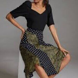 Anthropologie Maeve Textured sweetheart top L